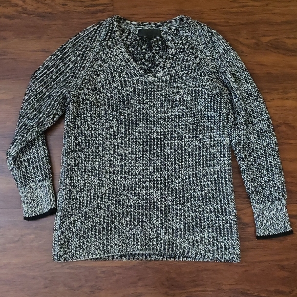 rag & bone Sweaters - Rag And Bone Women's Black White Chunky Knit Sweater Size XXS Chic Feminine
